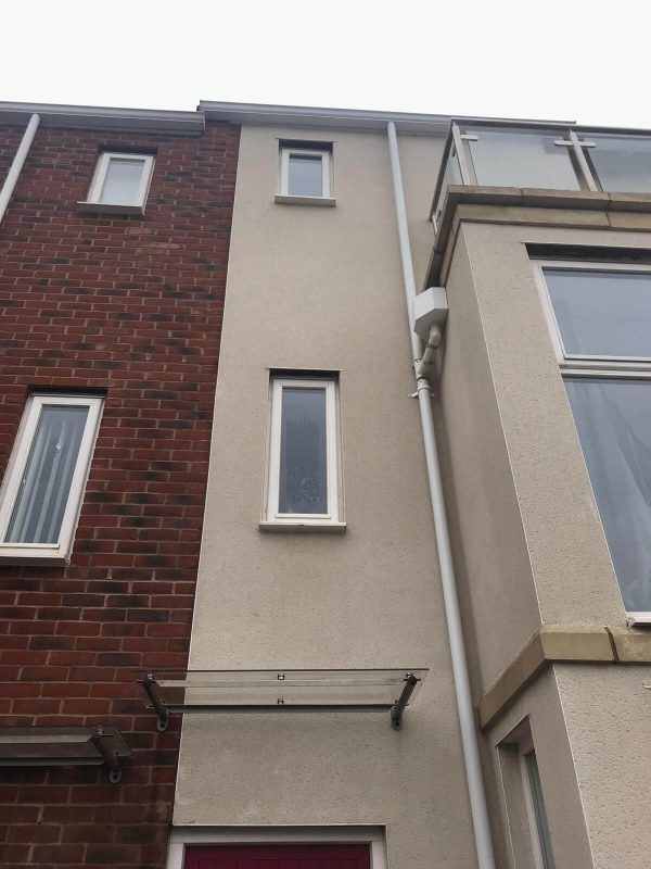 8 building front fter soft washing and treatment